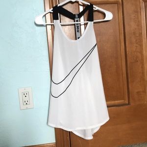 Black and white nike workout tank